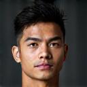 Wajah Daniel Lim, seorang atlet seni mempertahankan diri campuran.
