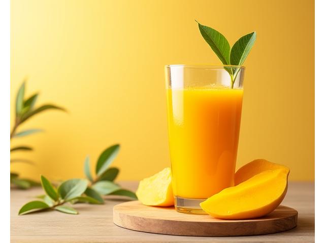 Jus Mangga Tropika Quench yang segar dan kuning