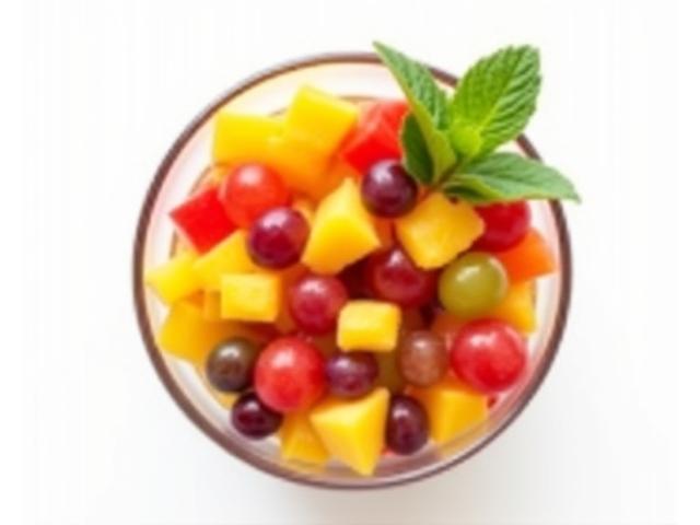 Mangkuk salad buah warna-warni yang segar